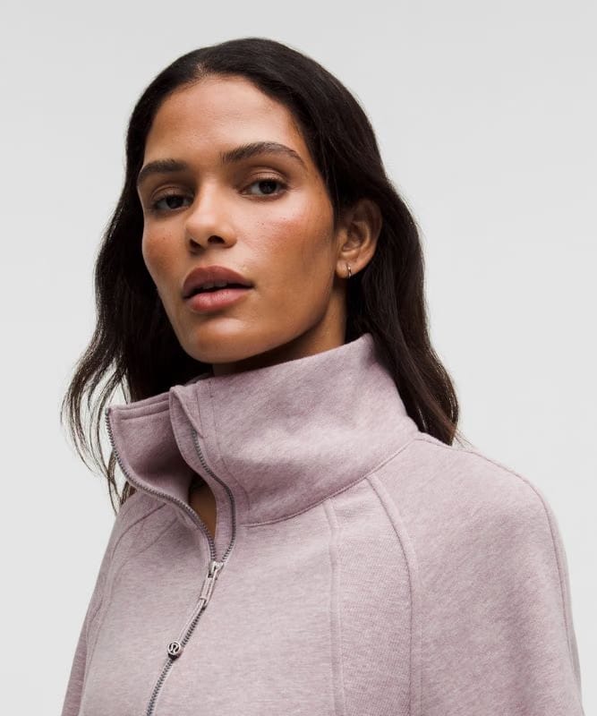 lululemon Scuba Oversized Funnel-Neck Half Zip - Heathered Porcelain Pink