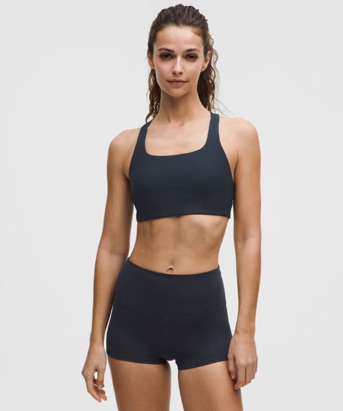 lululemon All-Time Hero Ribbed Sports Bra *Medium Support, B/C Cup - True Navy