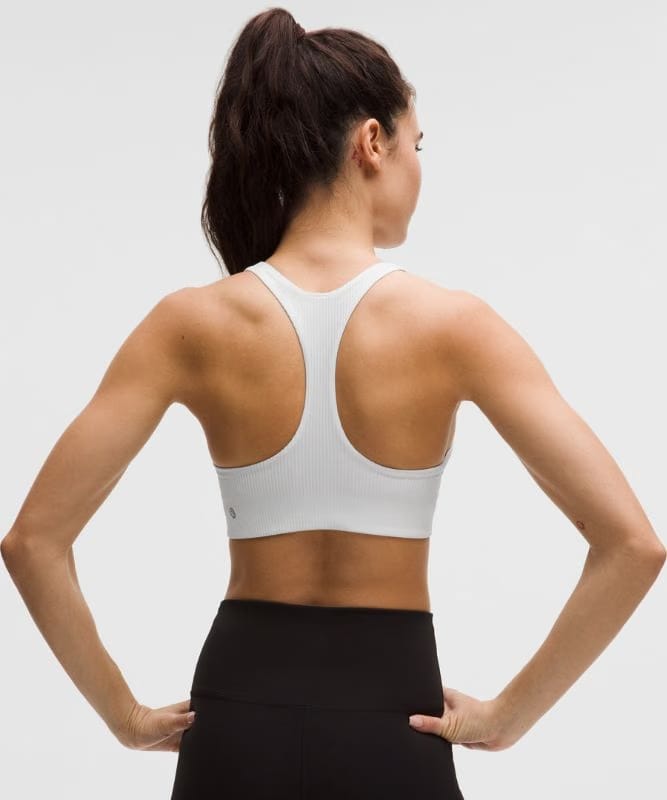 lululemon All-Time Hero Ribbed Sports Bra *Medium Support, B/C Cup - White