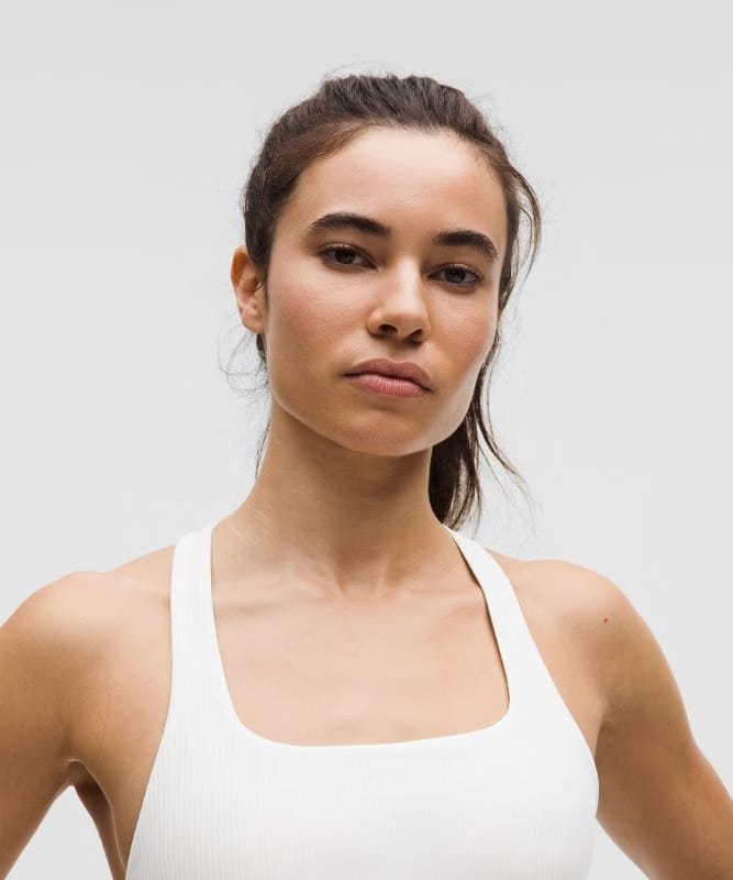 lululemon All-Time Hero Ribbed Sports Bra *Medium Support, B/C Cup - White