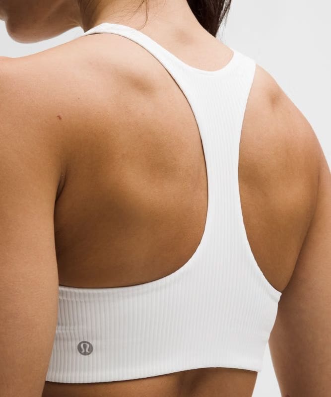 lululemon All-Time Hero Ribbed Sports Bra *Medium Support, B/C Cup - White