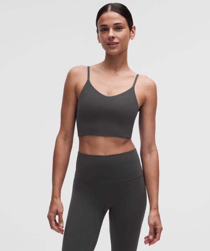 lululemon Bend This Cami Spaghetti-Strap Bra *Light Support, A–C Cups - Graphite Grey