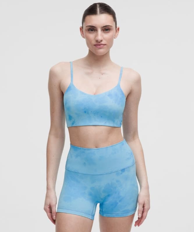 lululemon Bend This Cami Spaghetti-Strap Bra *Light Support, A–C Cups - Smoothie Wash Blueberry Multi