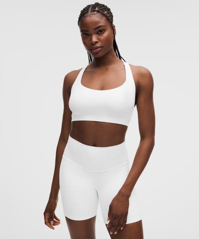 lululemon FlexyFlex Strappy Yoga Bra *Light Support, D-DDD Cups - White