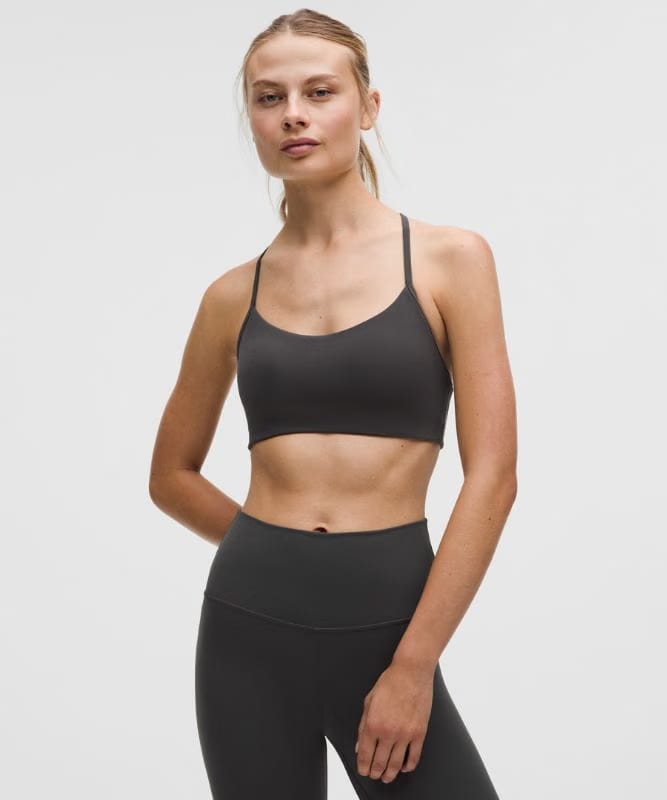 lululemon Flow Y Bra Light Support, A/B Cup *Evolve - Graphite Grey