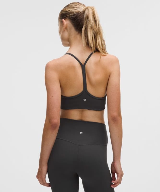 lululemon Flow Y Bra Light Support, A/B Cup *Evolve - Graphite Grey