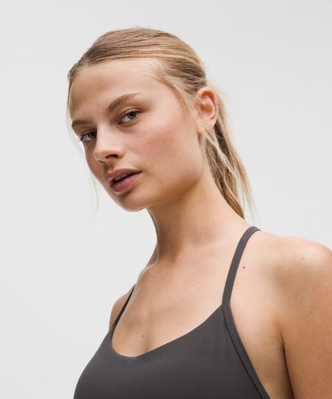 lululemon Flow Y Bra Light Support, A/B Cup *Evolve - Graphite Grey