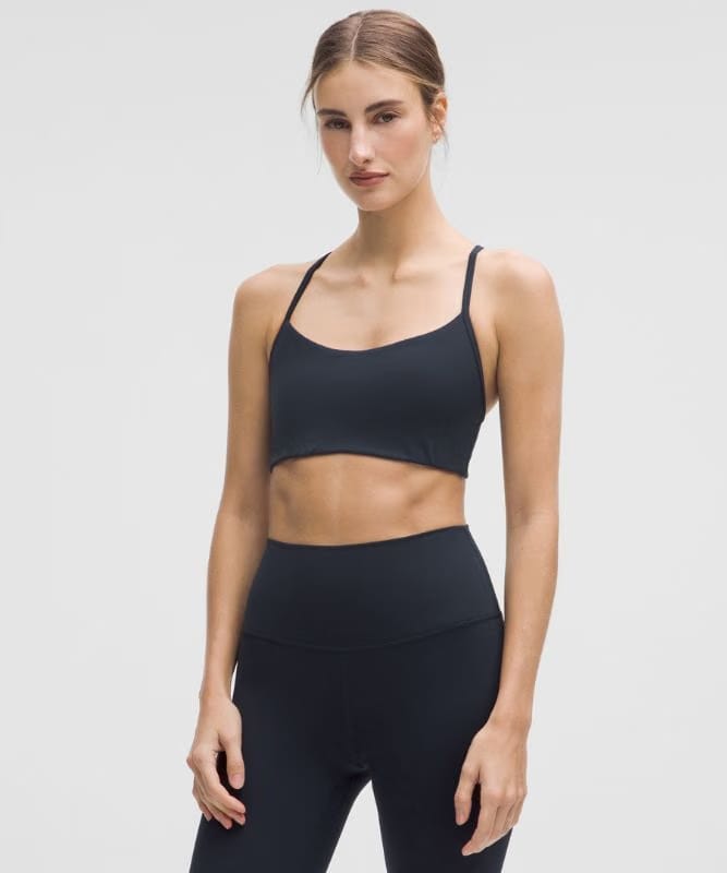 lululemon Flow Y Bra Light Support, A/B Cup *Evolve - True Navy