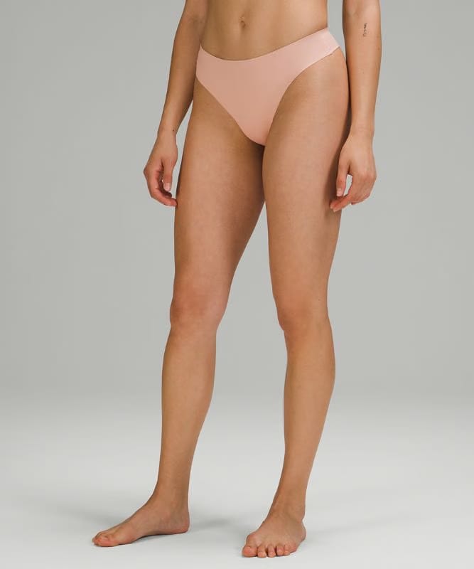 lululemon InvisiWear Mid-Rise Thong Underwear - Misty Shell