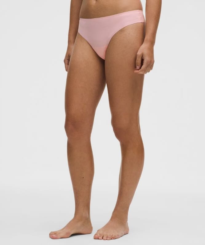 lululemon InvisiWear Mid-Rise Thong Underwear - Pink Pearl