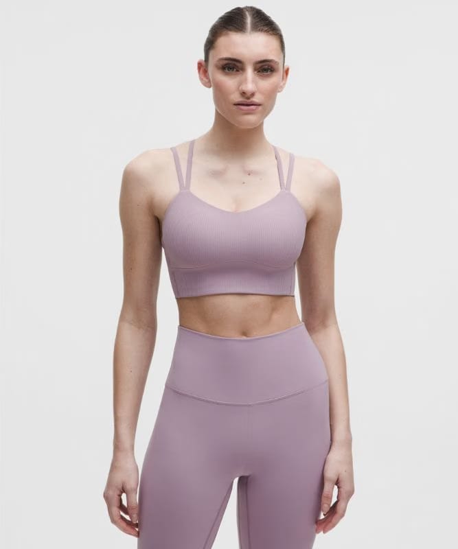 lululemon Like a Cloud Ribbed Longline Bra *Light Support, B/C Cup - Lotus Lavender