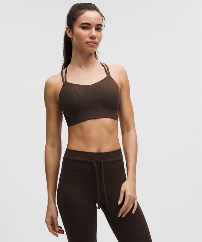 lululemon Like a Cloud Ribbed Longline Bra *Light Support, B/C Cup - Walnut Crunch
