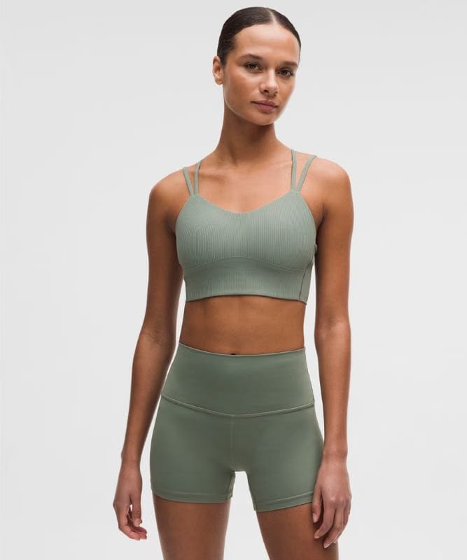 lululemon Like a Cloud Ribbed Longline Bra *Light Support, B/C Cup - Willow Leaf