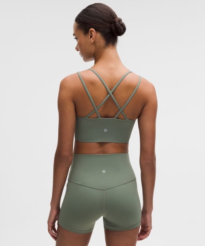 lululemon Like a Cloud Ribbed Longline Bra *Light Support, B/C Cup - Willow Leaf