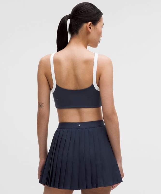 lululemon Straight-Strap Sports Bra Light Support, B/C Cup *Tennis Deuce - Club Blue/White