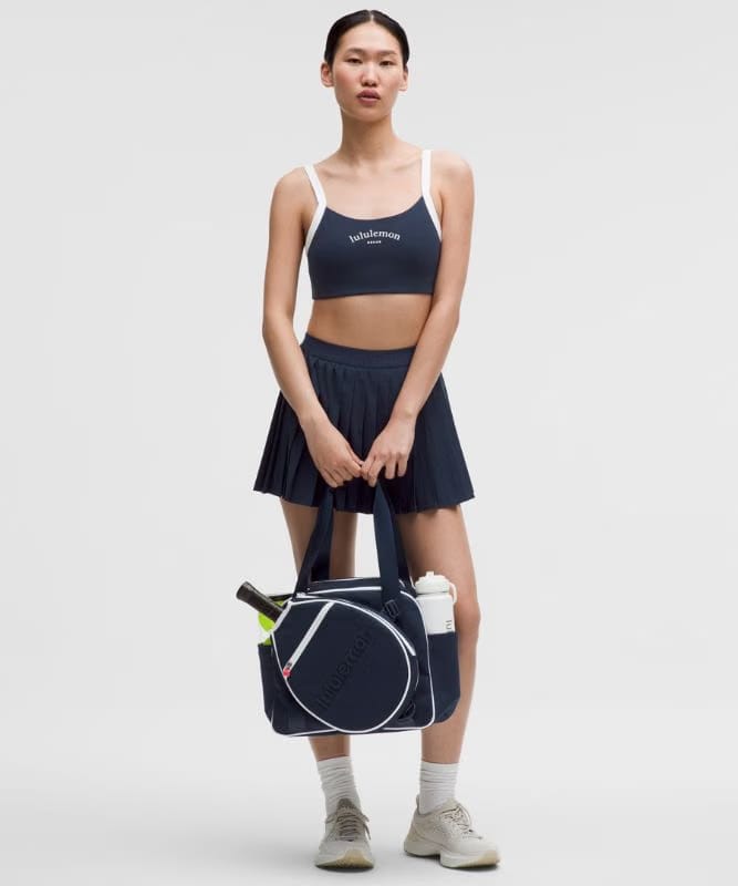 lululemon Straight-Strap Sports Bra Light Support, B/C Cup *Tennis Deuce - Club Blue/White