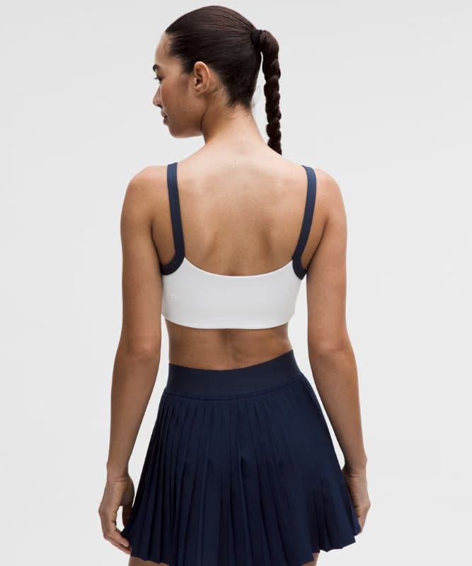 lululemon Straight-Strap Sports Bra Light Support, B/C Cup *Tennis Deuce - Club Blue/White