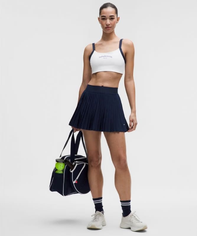 lululemon Straight-Strap Sports Bra Light Support, B/C Cup *Tennis Deuce - Club Blue/White