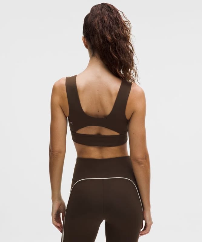 lululemon Wunder Train Piped Sports Bra *Medium Support, B/C Cup - True Navy/Burgundy Bay