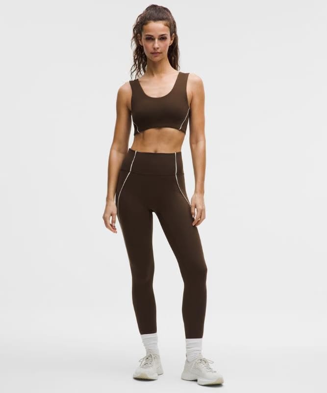 lululemon Wunder Train Piped Sports Bra *Medium Support, B/C Cup - True Navy/Burgundy Bay