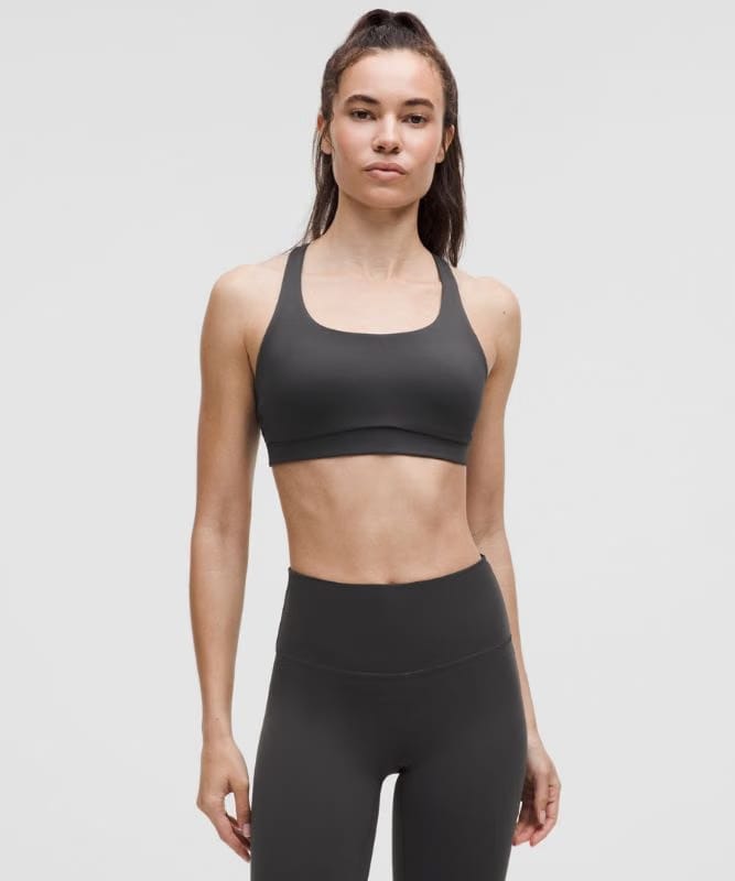 lululemon Energy Bra Medium Support, B-D Cups *Evolve - Graphite Grey