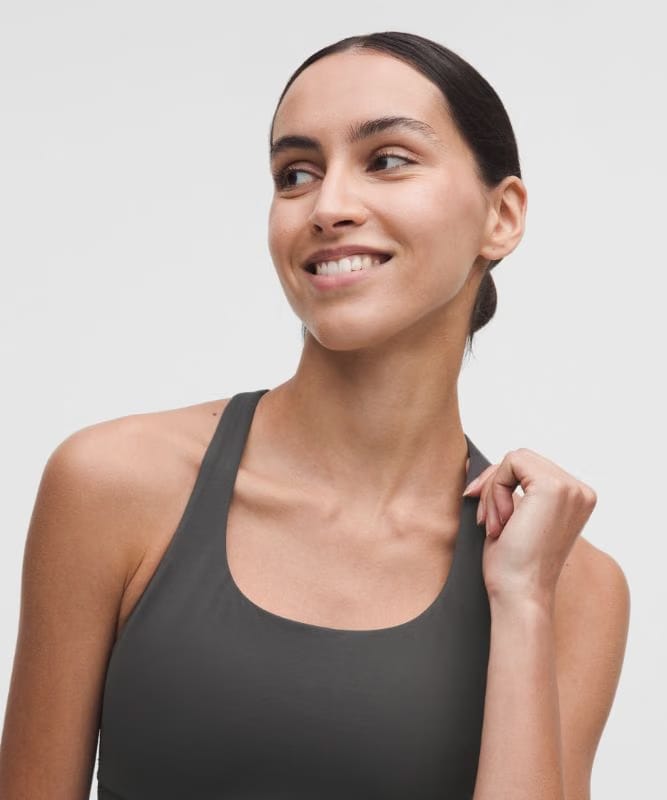lululemon Energy Cross-Strap Longline Bra Evolve *Medium Support, B-D Cups - Graphite Grey