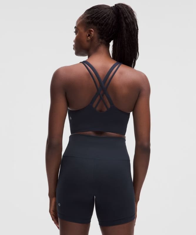 lululemon Energy High-Neck Longline Bra Evolve *Medium Support, B-D Cups - True Navy