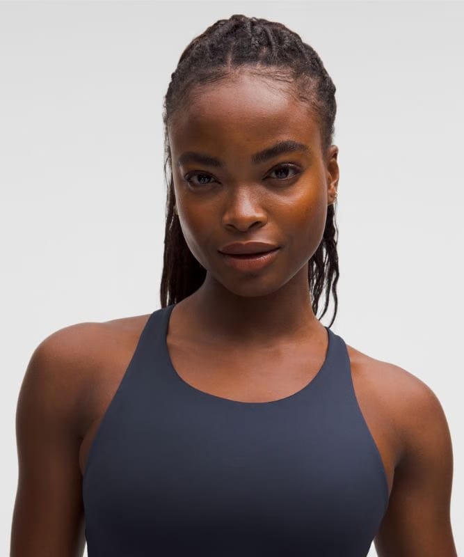 lululemon Energy High-Neck Longline Bra Evolve *Medium Support, B-D Cups - True Navy