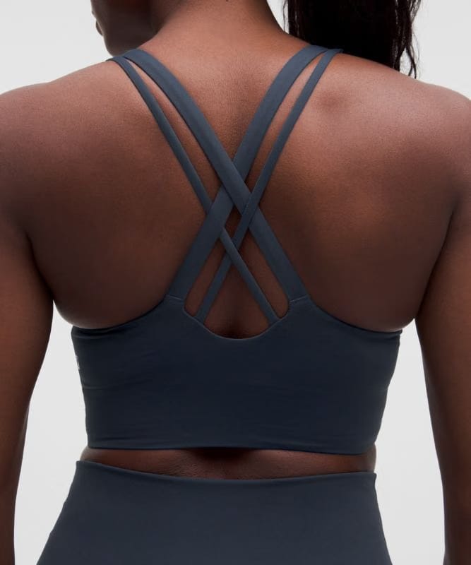 lululemon Energy High-Neck Longline Bra Evolve *Medium Support, B-D Cups - True Navy