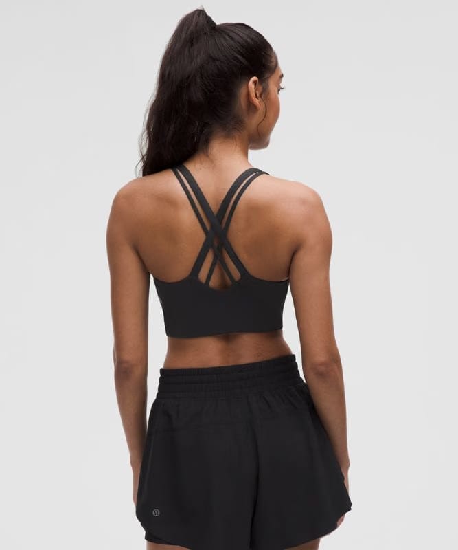 lululemon Energy Longline Bra Medium Support, B-D Cups *Evolve - Black