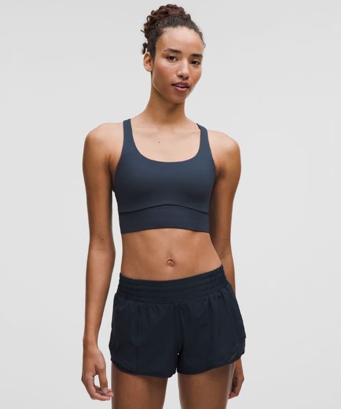 lululemon Energy Longline Bra Medium Support, B-D Cups *Evolve - True Navy
