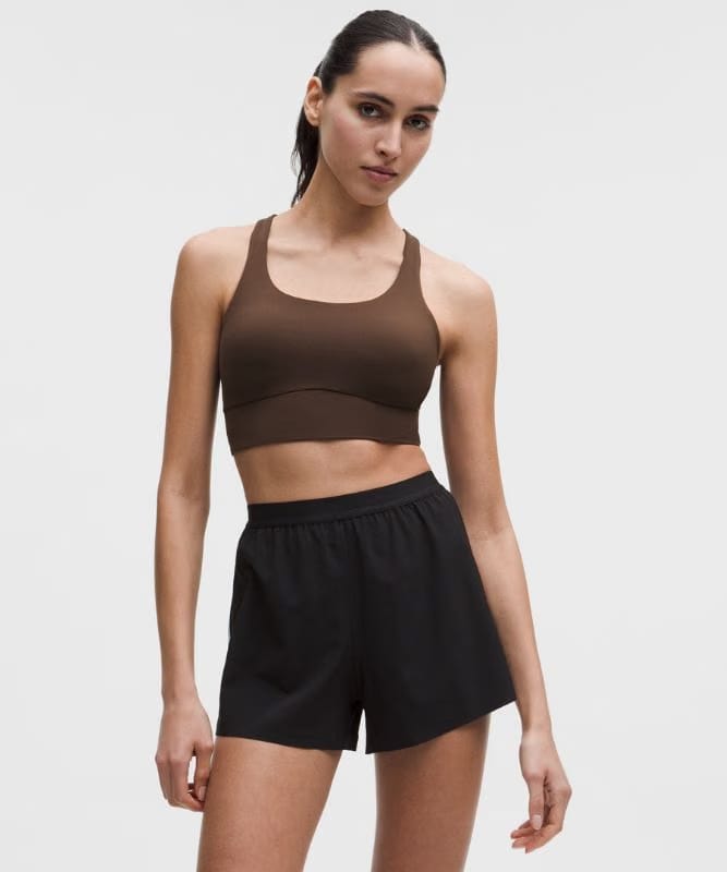 lululemon Energy Longline Bra Medium Support, B-D Cups *Evolve - Walnut Crunch/Foam Cloud