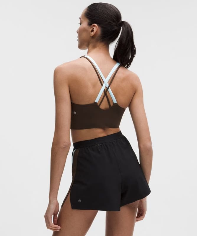 lululemon Energy Longline Bra Medium Support, B-D Cups *Evolve - Walnut Crunch/Foam Cloud
