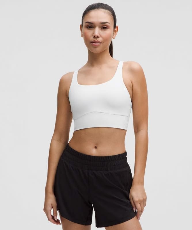 lululemon Energy Longline Bra Medium Support, B-D Cups *Evolve - White