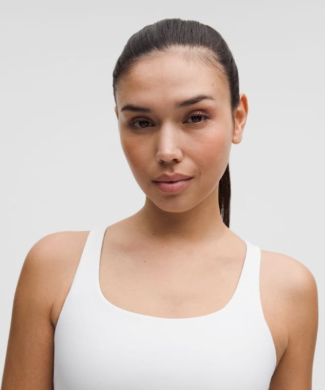 lululemon Energy Longline Bra Medium Support, B-D Cups *Evolve - White
