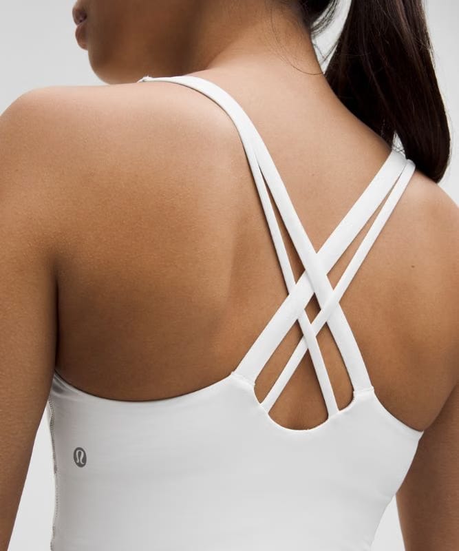 lululemon Energy Longline Bra Medium Support, B-D Cups *Evolve - White