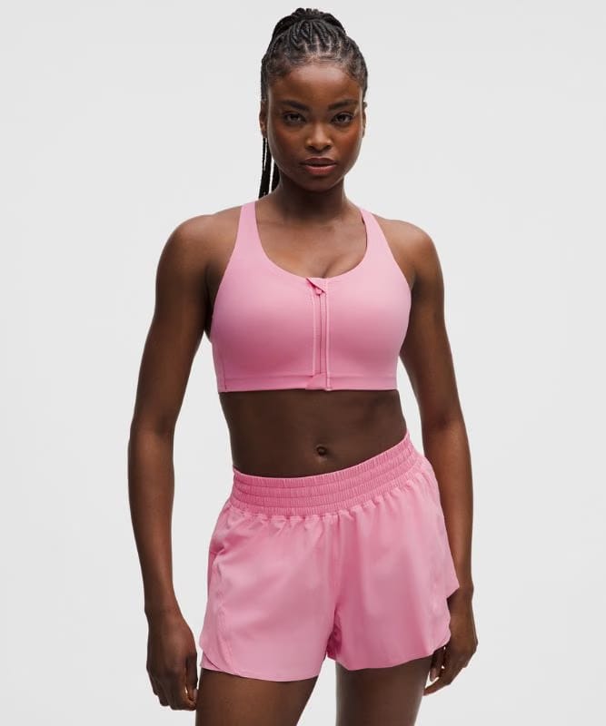 lululemon Energy Zip-Front Bra *High-Support, B–G Cups - Candy Cloud