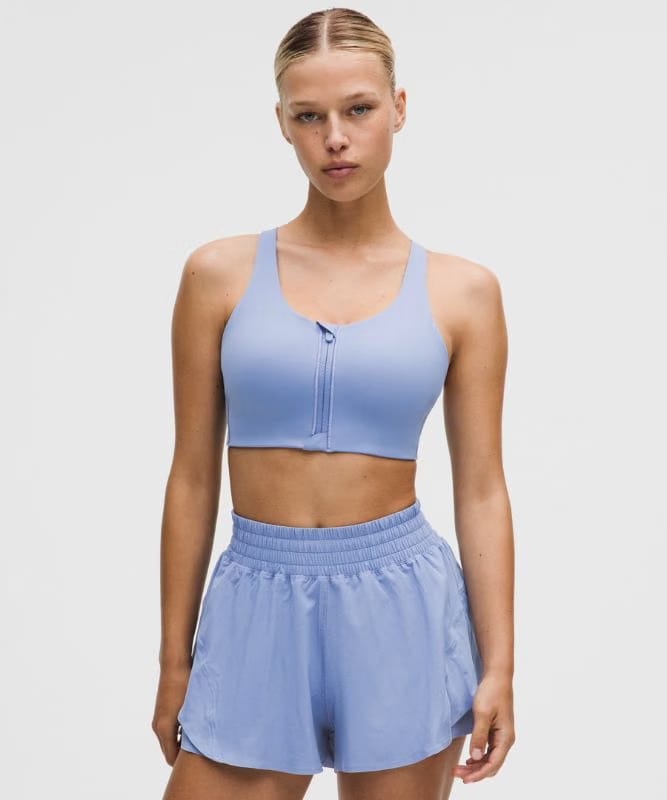 lululemon Energy Zip-Front Bra *High-Support, B–G Cups - Prep Blue