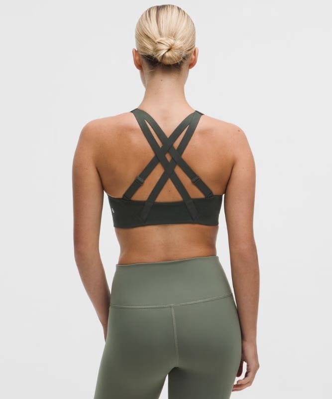 lululemon Energy Zip-Front Bra *High-Support, B–G Cups - Rainforest Green