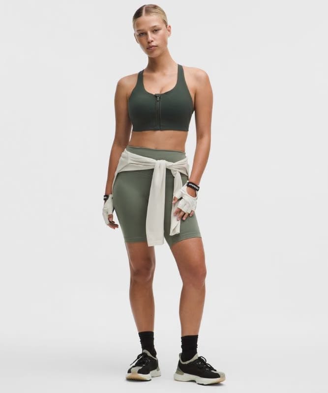 lululemon Energy Zip-Front Bra *High-Support, B–G Cups - Rainforest Green