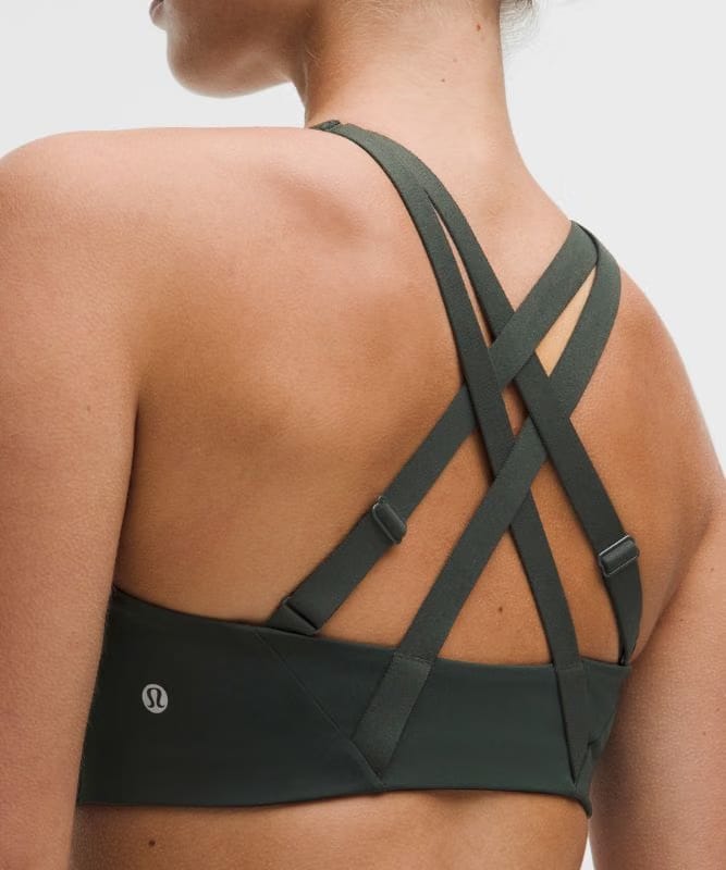 lululemon Energy Zip-Front Bra *High-Support, B–G Cups - Rainforest Green