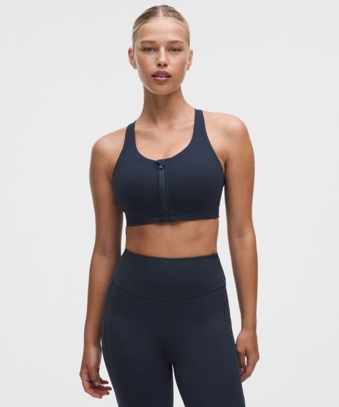 lululemon Energy Zip-Front Bra *High-Support, B–G Cups - True Navy
