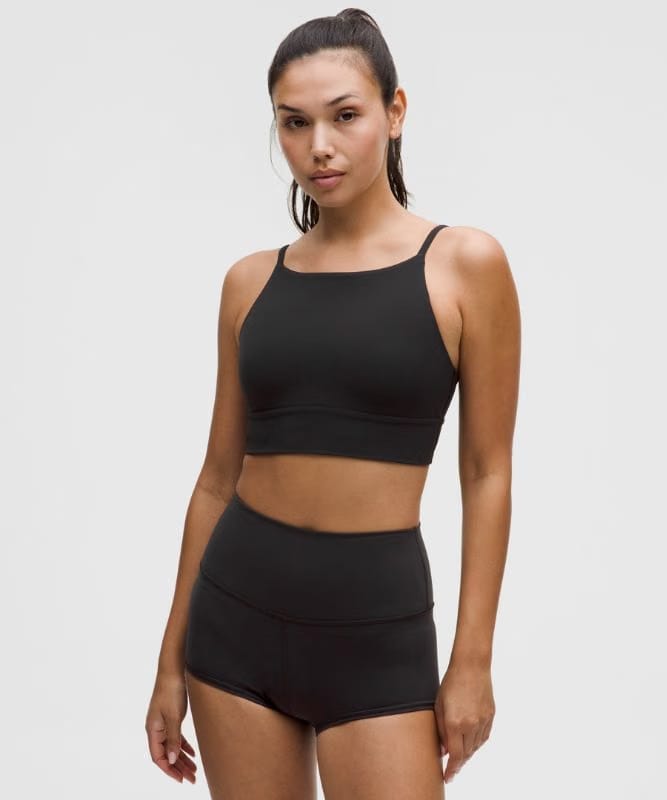 lululemon Focuser High-Neck Bra *Light Support, A/B Cup - Black