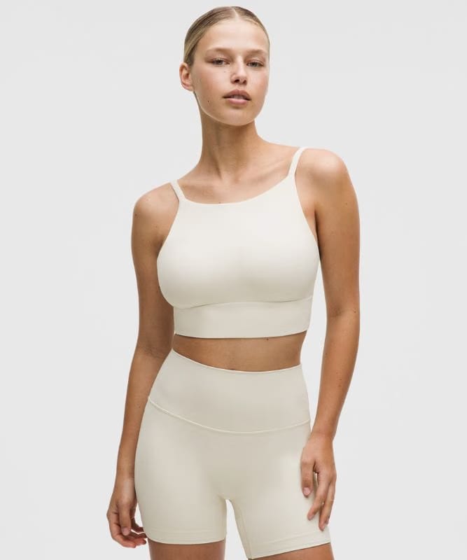 lululemon Focuser High-Neck Bra *Light Support, C/D Cup - Light Ivory