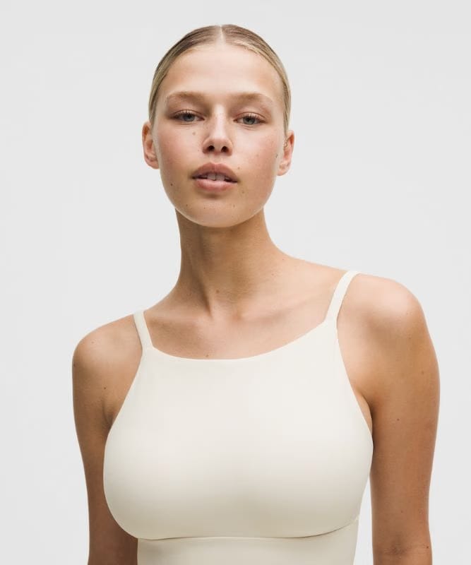 lululemon Focuser High-Neck Bra *Light Support, C/D Cup - Light Ivory