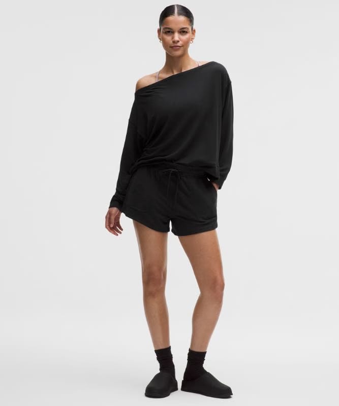 lululemon BeCalm Mid-Rise Short 3" *Updated Fabric - Black