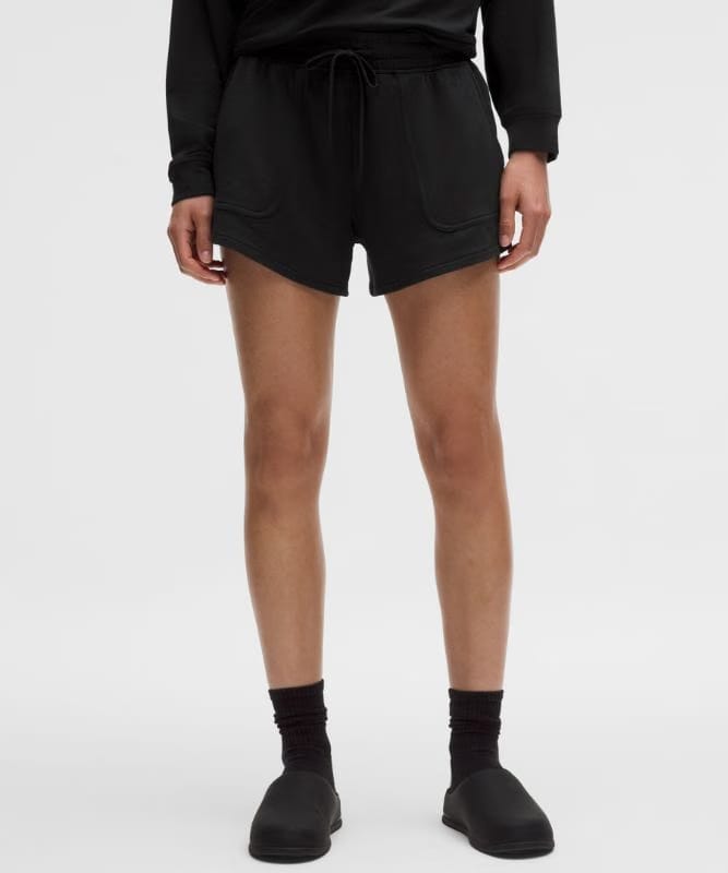 lululemon BeCalm Mid-Rise Short 3" *Updated Fabric - Black