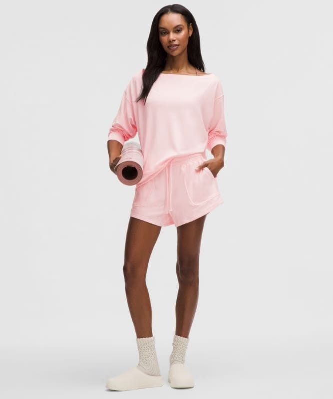 lululemon BeCalm Mid-Rise Short 3" *Updated Fabric - Pink Pearl