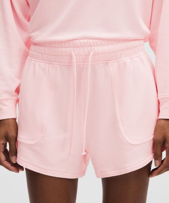 lululemon BeCalm Mid-Rise Short 3" *Updated Fabric - Pink Pearl