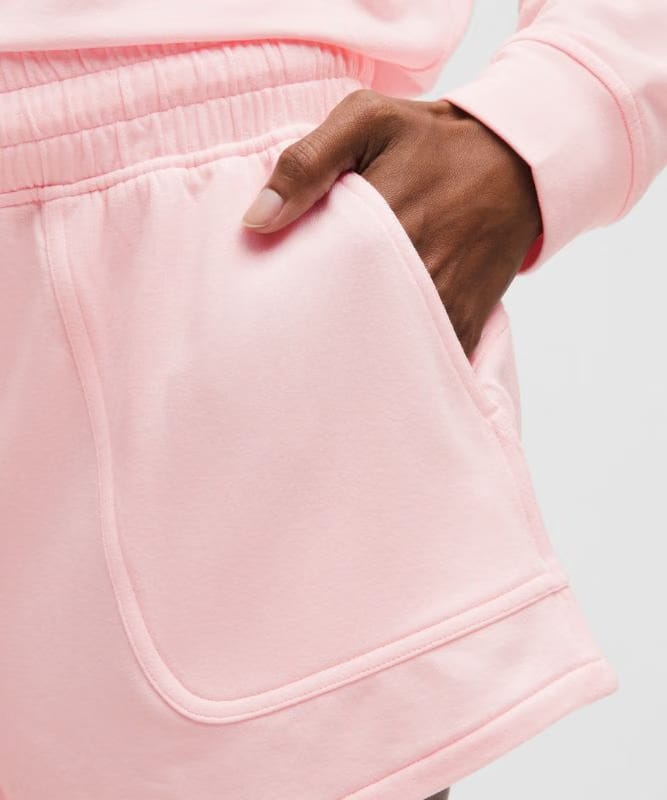 lululemon BeCalm Mid-Rise Short 3" *Updated Fabric - Pink Pearl